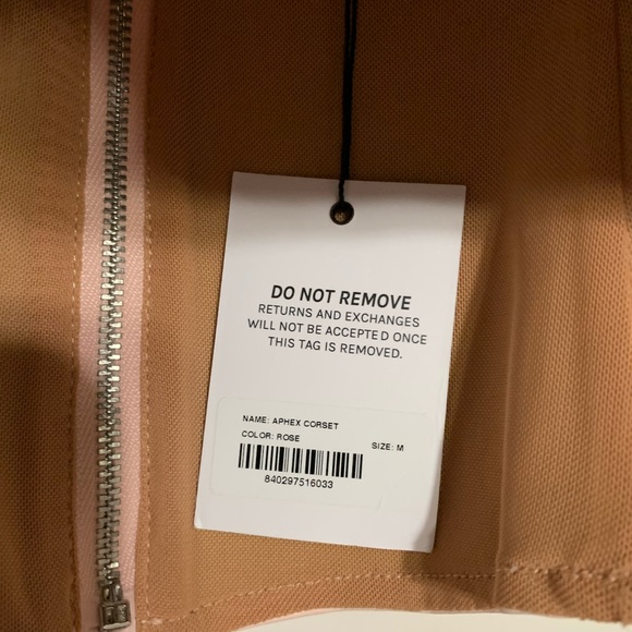 NWT Miaou Aphex Halter Top Corset with Boning - Pink Rose - Picture 7 of 9